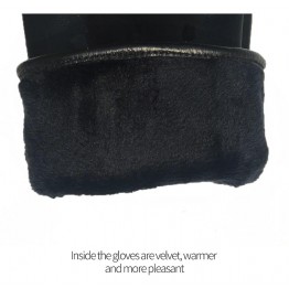 Men's genuine leather Italian gloves for winter and touchscreens